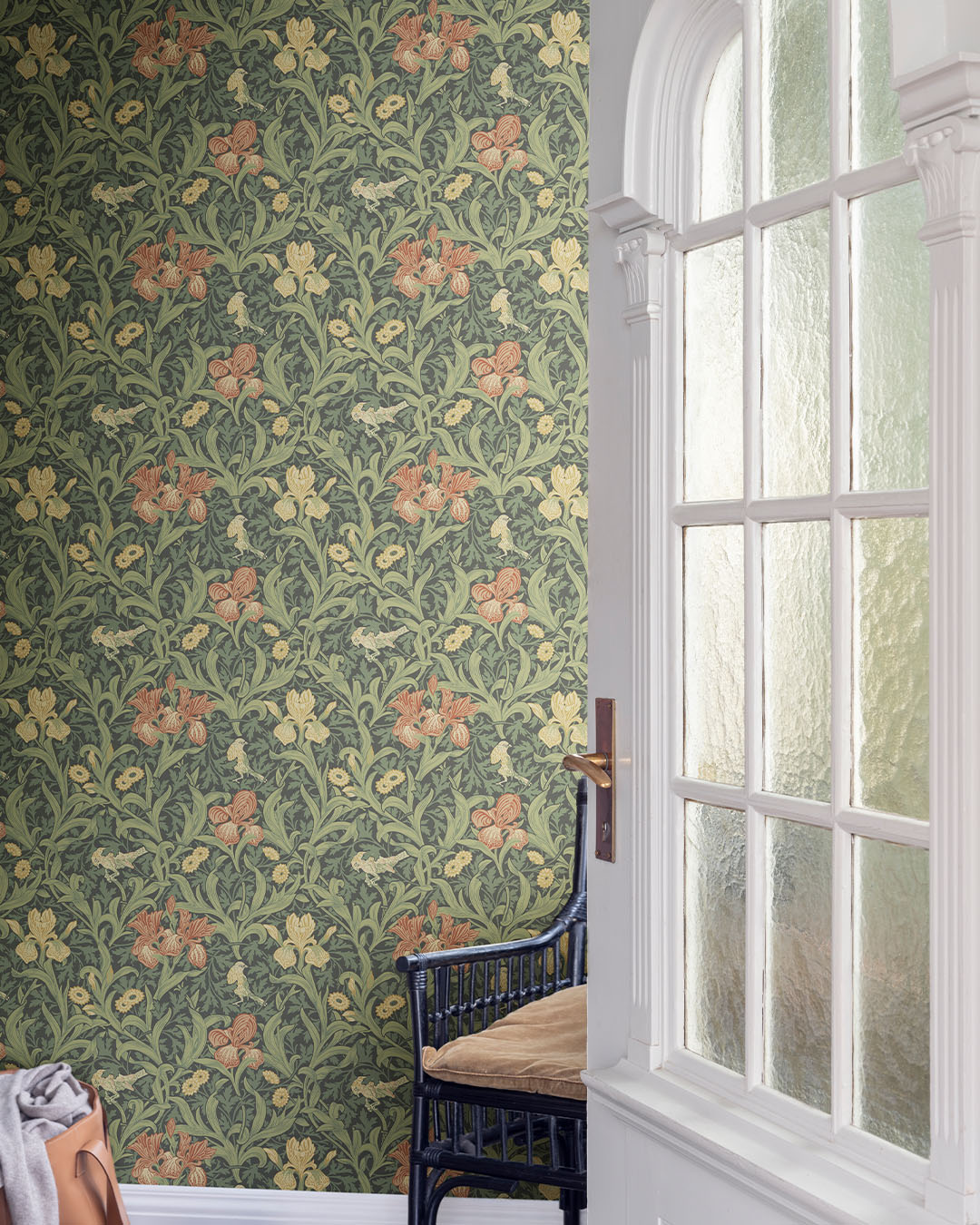 82051 - Iris Wallpaper - Blue / Green - Midbec