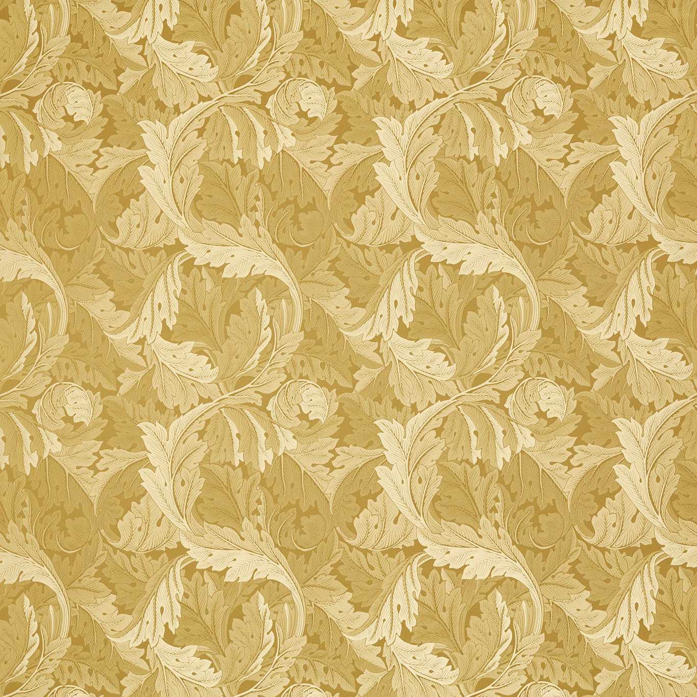 Acanthus Jacquard Fabric - Gold - F1740/02 - Clarke & Clarke
