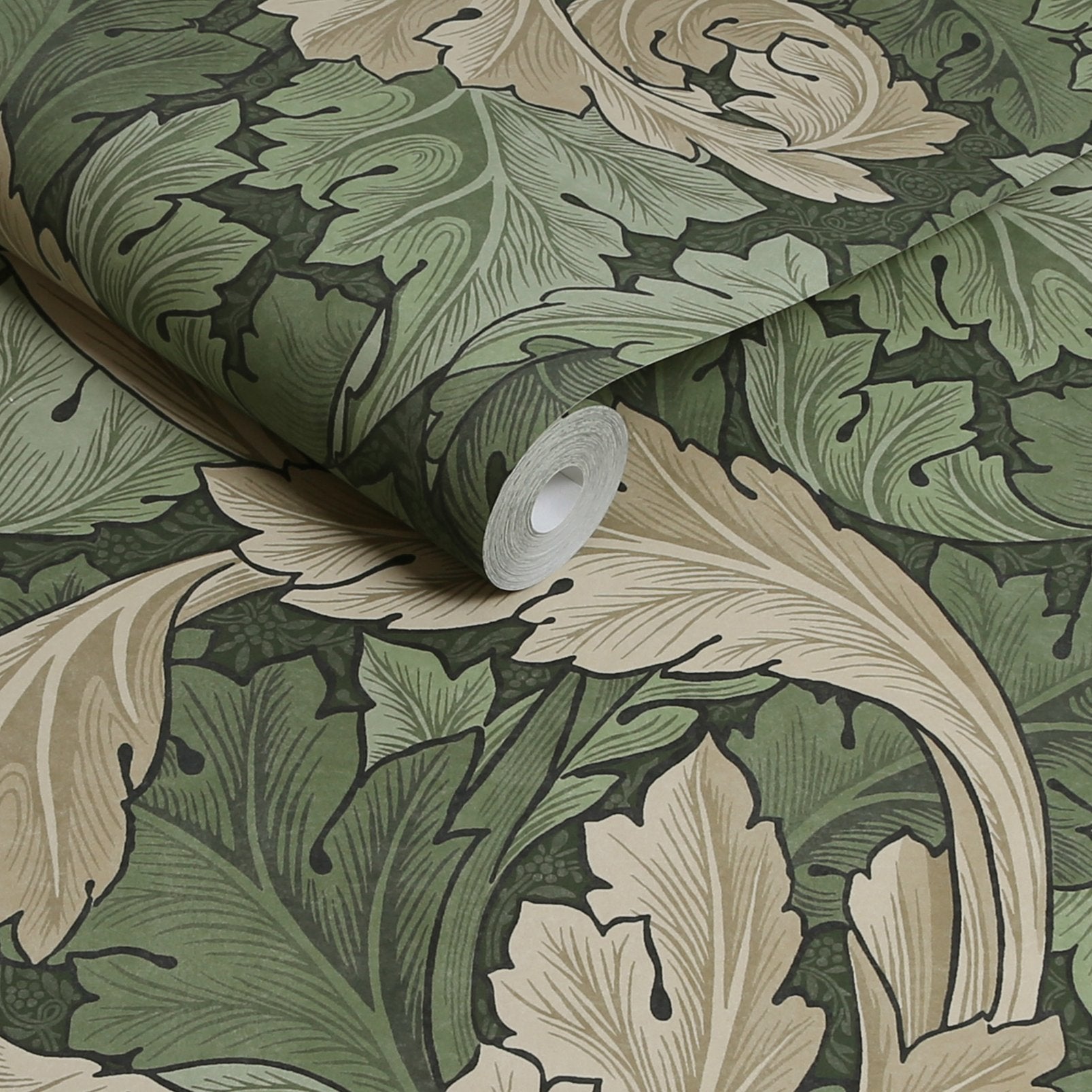 Acanthus Wallpaper - Green - 124227 - William Morris AH