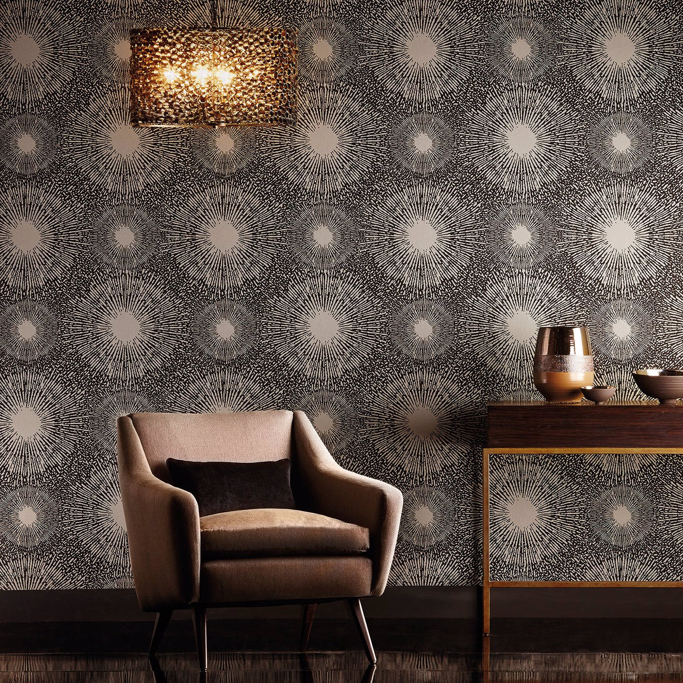 Anthology Shore Wallpaper - Black - Harlequin