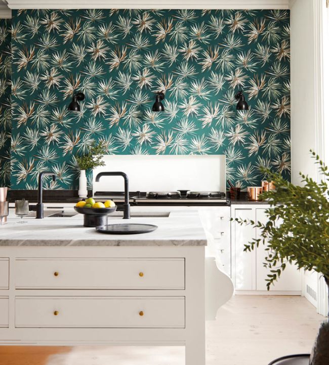 Aucuba Wallpaper - Forest/Copper - HM7W112747 - Harlequin