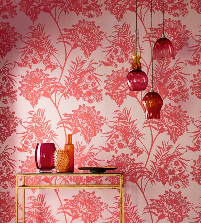 Bavero Wallpaper - Coral - HZAP111766 - Harlequin