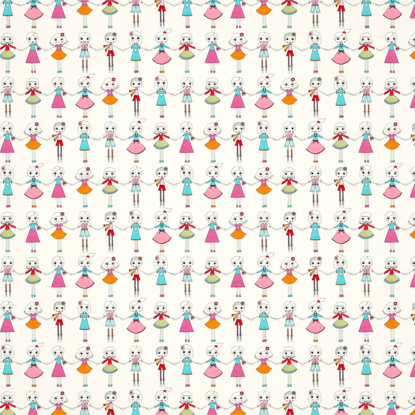 Best Of Friends Wallpaper - Neutral Multi - HLTF112653 - Harlequin