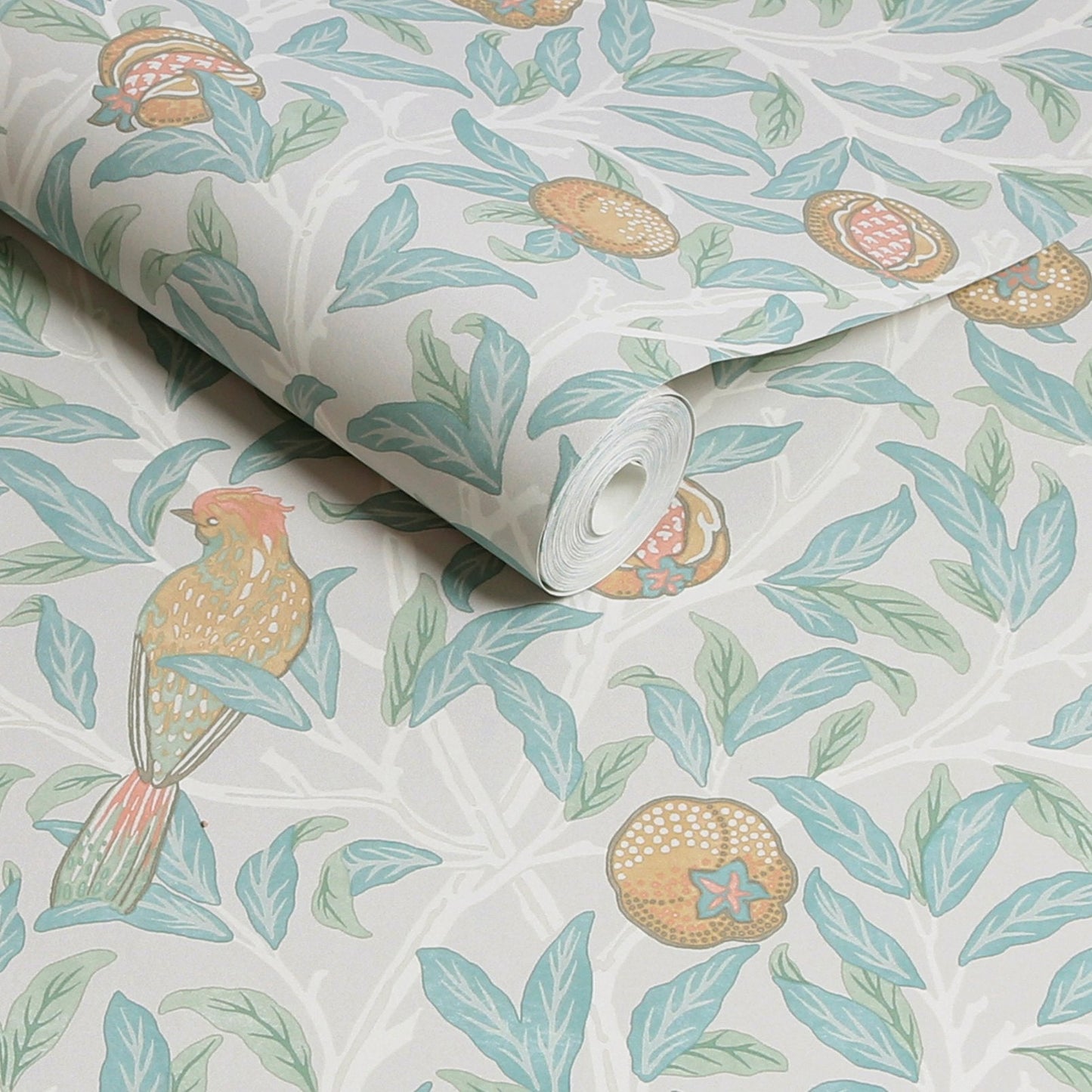 Bird & Pomegranate Wallpaper - Duck Egg - 124261 - William Morris AH