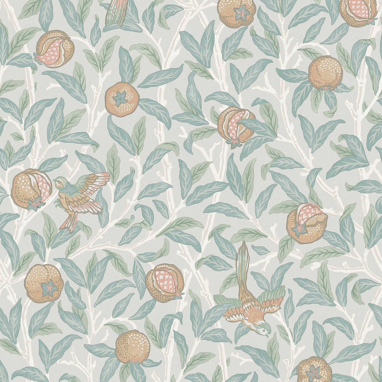 Bird & Pomegranate Wallpaper - Duck Egg - 124261 - William Morris AH