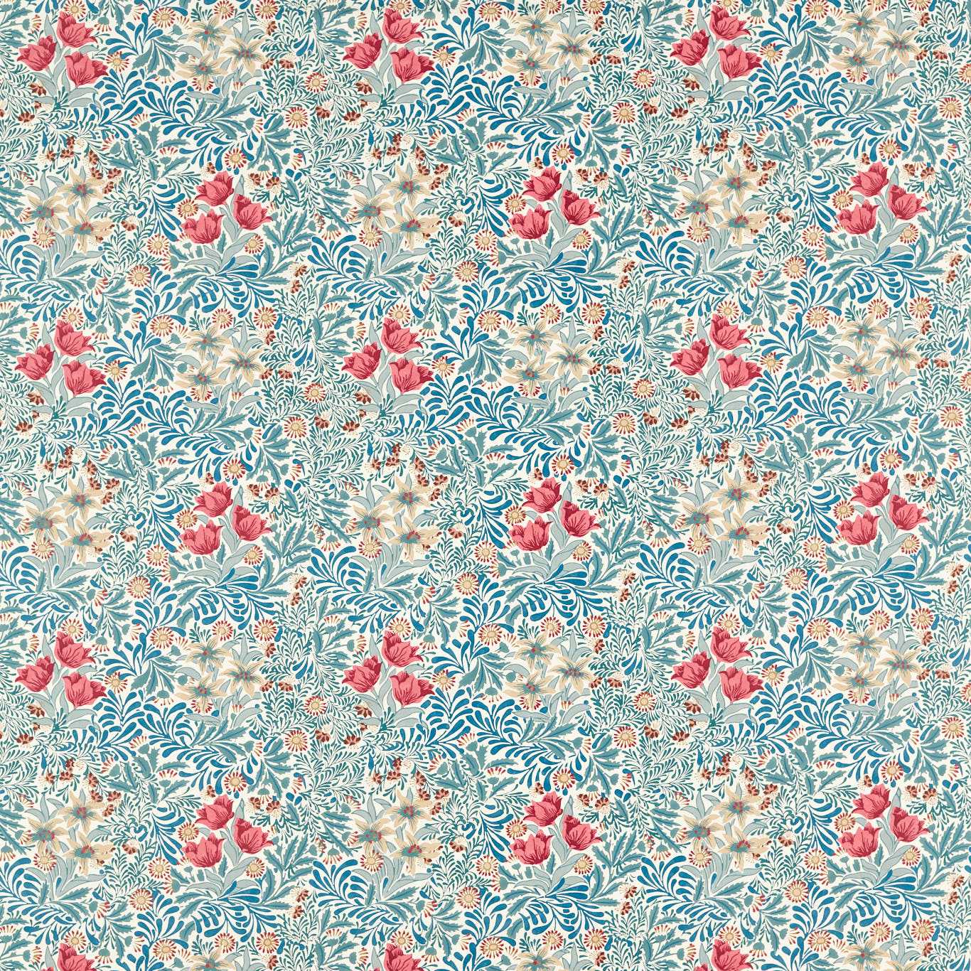 Bower Fabric - Barbed Berry/Indigo - 227030 - Morris & Co