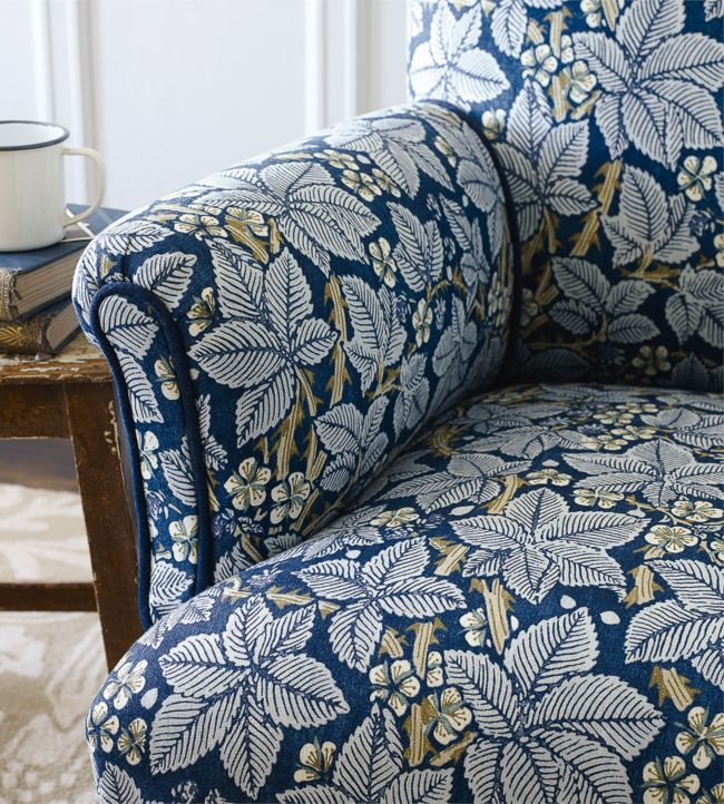 Bramble Fabric - Indigo/Mineral - 224463 - Morris & Co