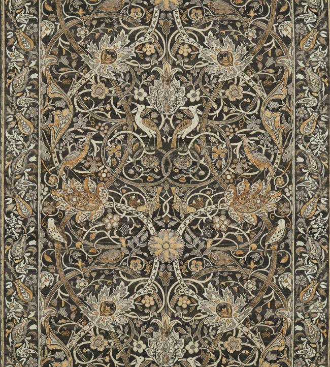 Bullerswood Fabric - Charcoal/Mustard - 226393 - Morris & Co