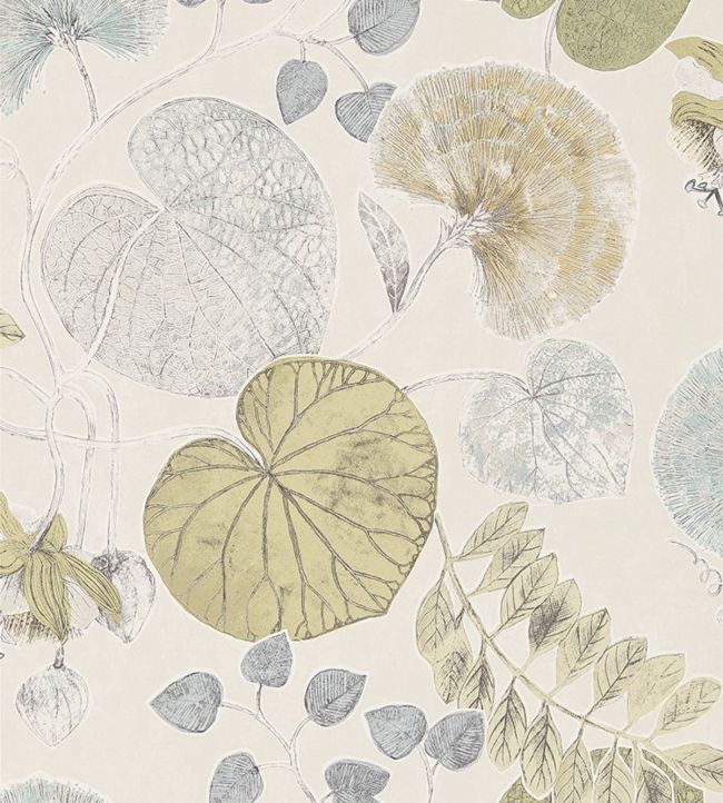 Dardanella Wallpaper - Ink/Chartreuse - HGAT111258 - Harlequin