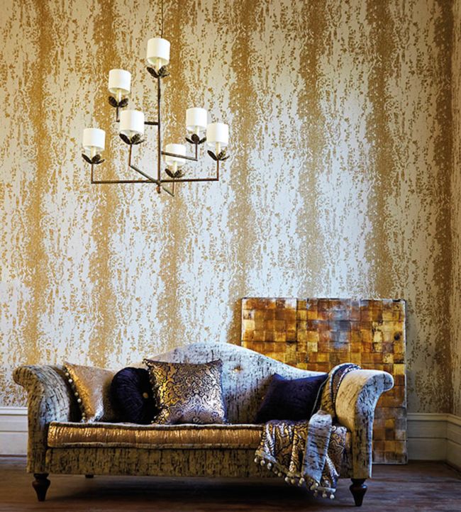 Eglomise Wallpaper - Gold - HLEO110622 - Harlequin