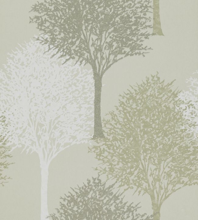 Entice Wallpaper - Silver Sparkle Putty & White - HMOM110096 - Harlequin