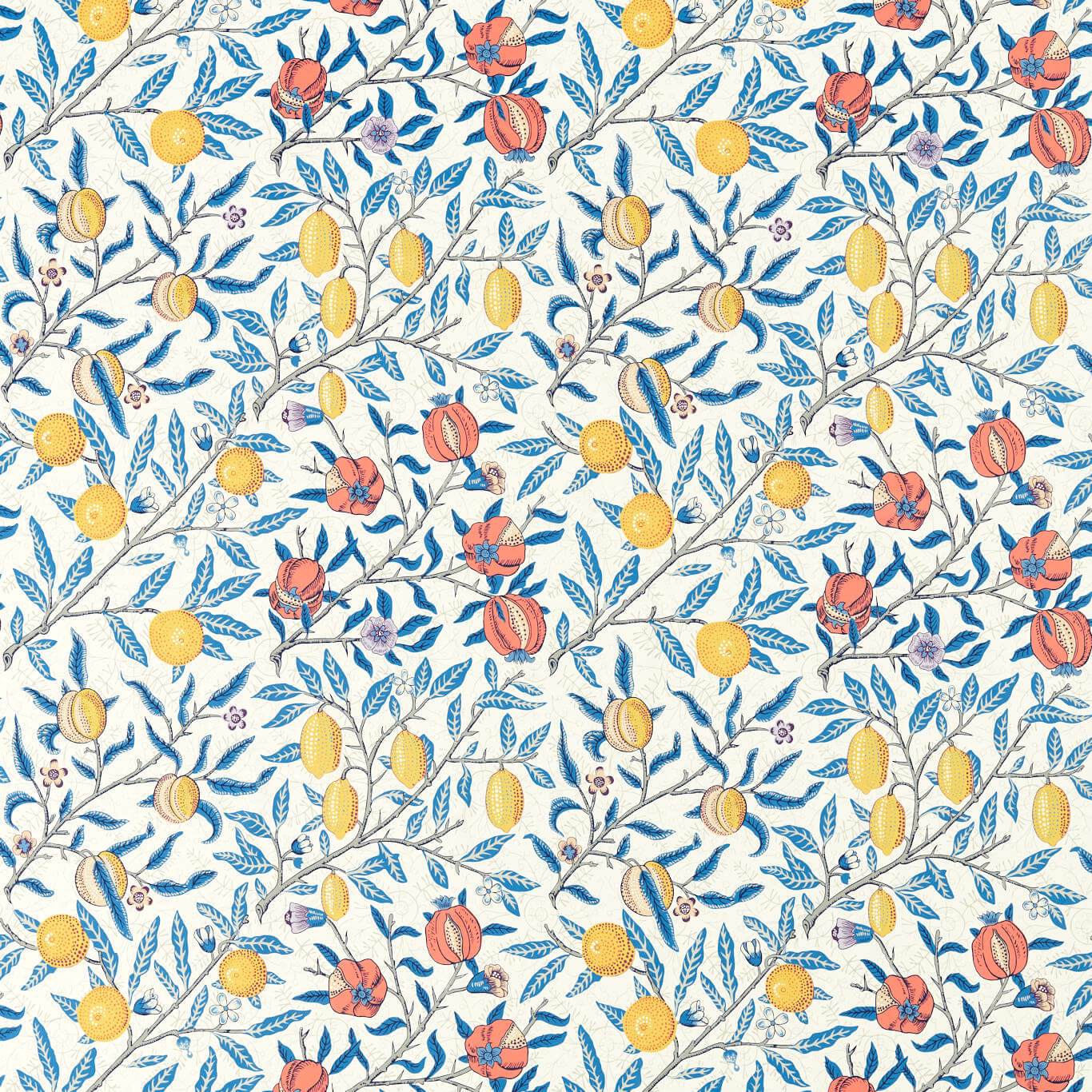 Fruit Fabric - Paradise Blue - 520007 - Morris & Co