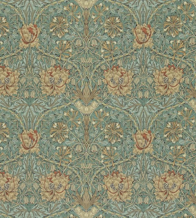 Honeysuckle & Tulip Fabric - Privet/Honeycombe - DMORHO202 - Morris & Co
