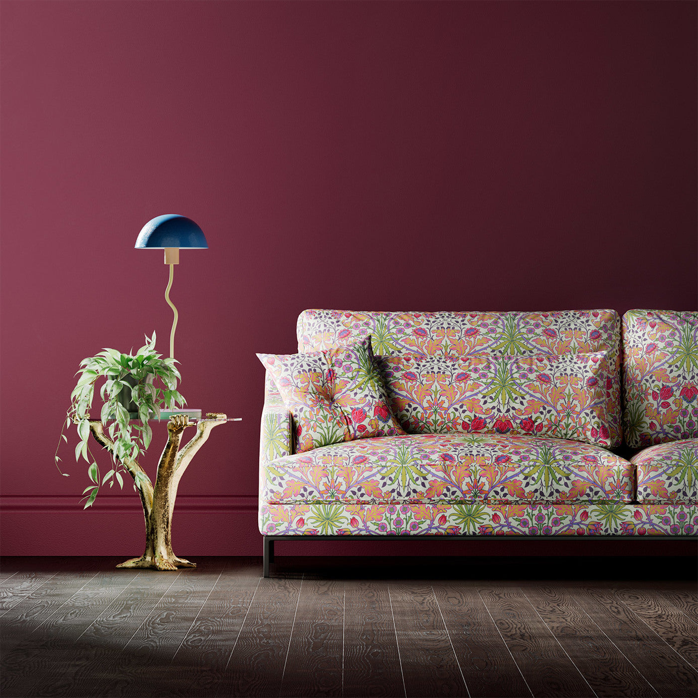 Hyacinth Fabric - Cosmo Pink - 520005 - Morris & Co