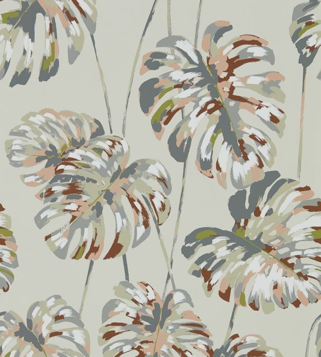 Kelapa Wallpaper - Charcoal/Blush - HZAP111754 - Harlequin