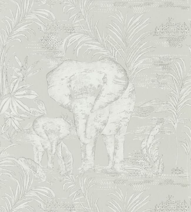 Kinabalu Wallpaper - Silver - HZAP111777 - Harlequin