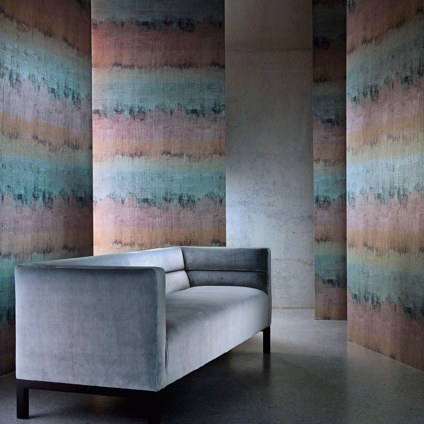 Lustre Wallpaper - Amazonite/Rose Quartz - EDEF111623 - Harlequin