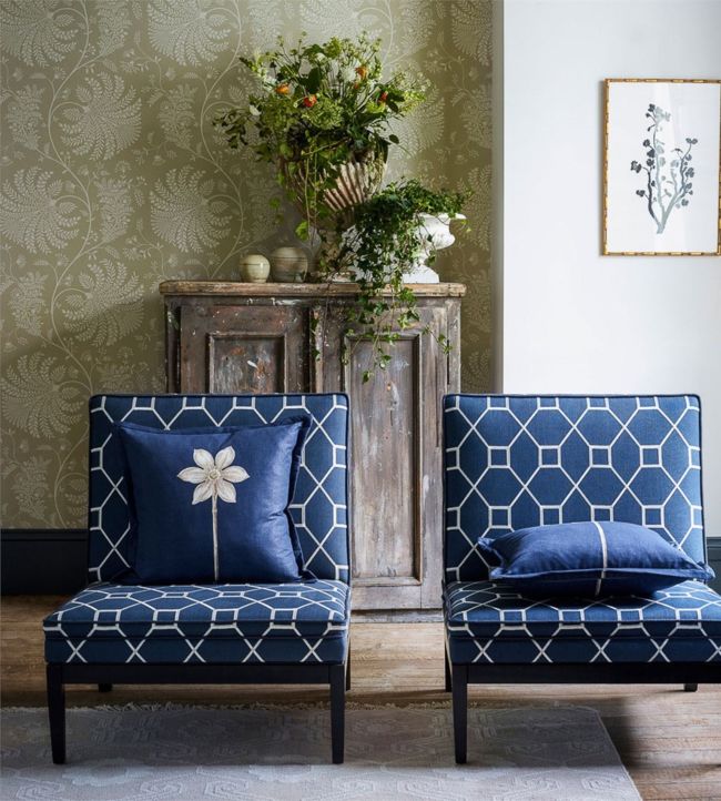 Mapperton Wallpaper - Russet/Cream - DART216339 - Sanderson