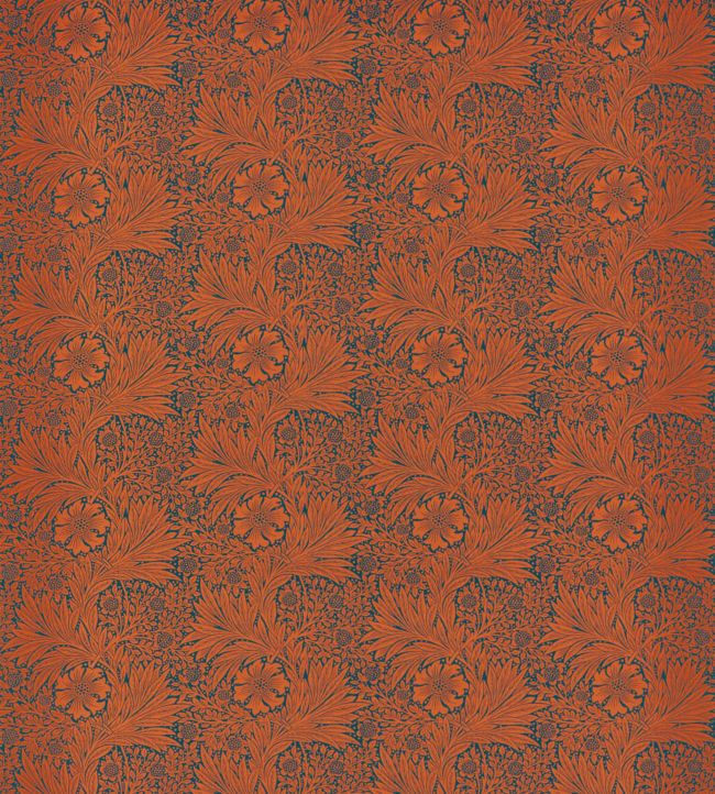 Marigold Fabric - Navy/Burnt Orange - 226845 - Morris & Co