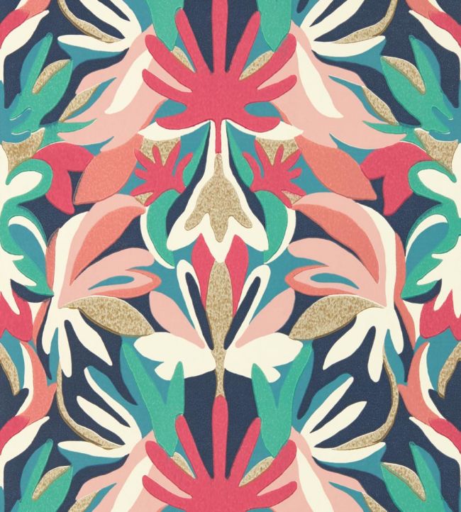 Melora Wallpaper - Brazilian Rosewood/ Ink/ Amazonia - HTEW112761 - Harlequin