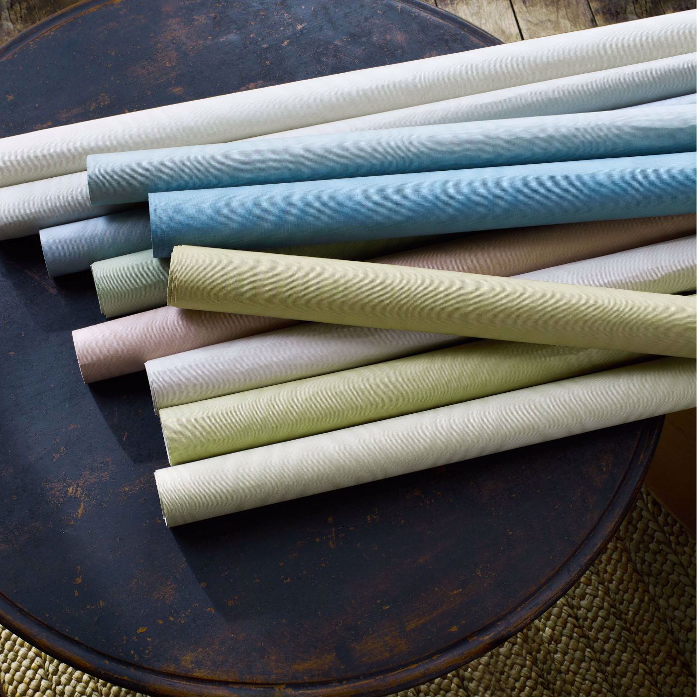 Moire Wallcovering Wallpaper - Blue Silk - ZMOI313076 - Zoffany