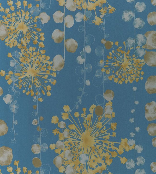 Moku Wallpaper - Indigo/Pebble - HANZ111651 - Harlequin