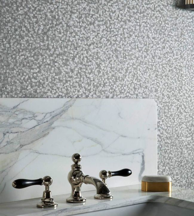 Mosaic Wallpaper - Taylors Grey - ZRHW312925 - Zoffany