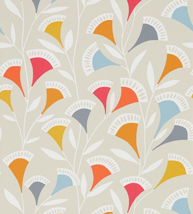 Noukku Wallpaper - Watermelon / Tangerine / Slate - NNOU111546 - Scion