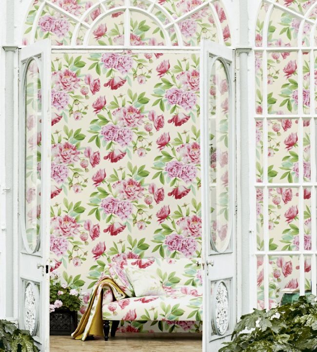 Phoebe Wallpaper - Peony/Leaf - ZWOO311359 - Zoffany