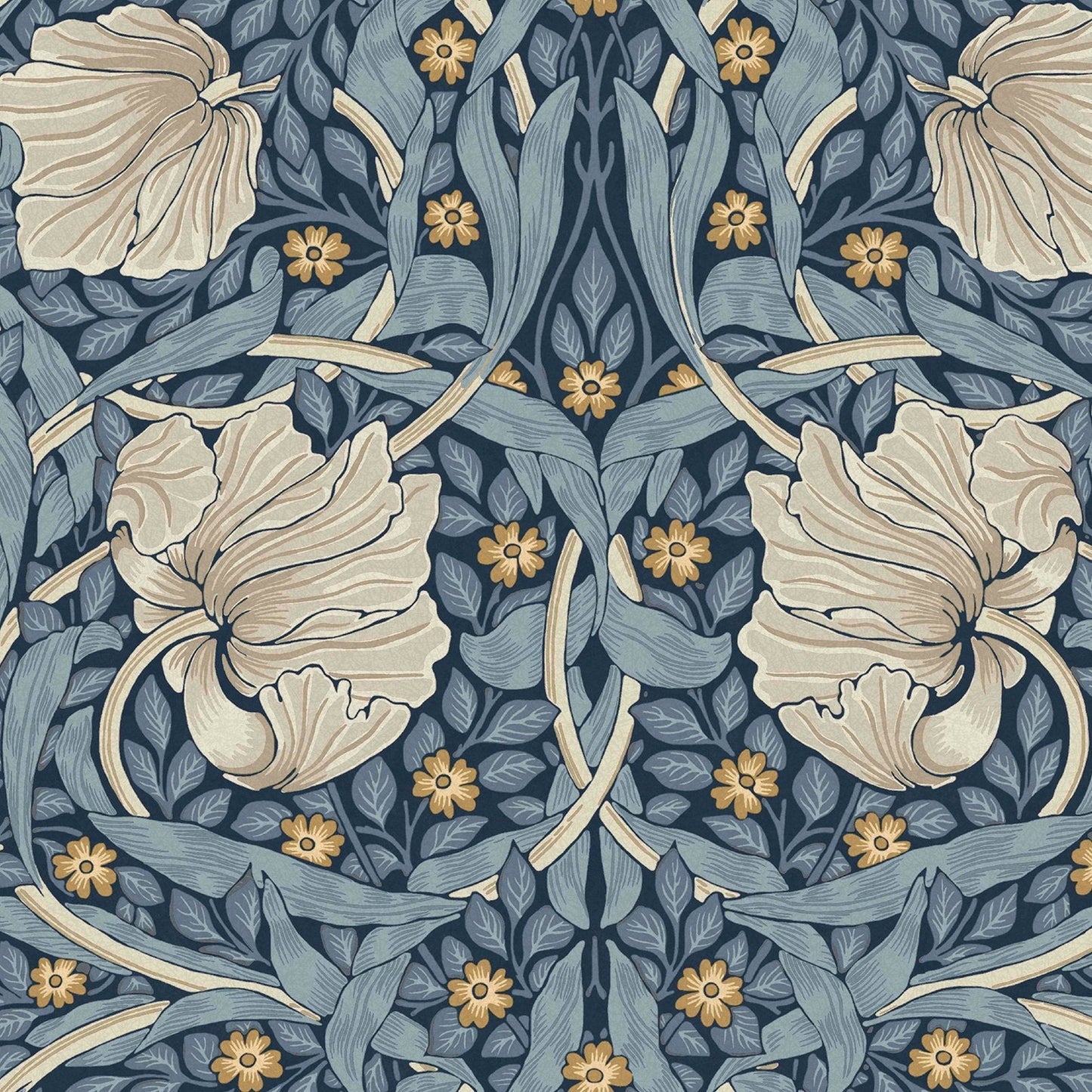 Pimpernel Wallpaper - Blue - 124241 - William Morris AH
