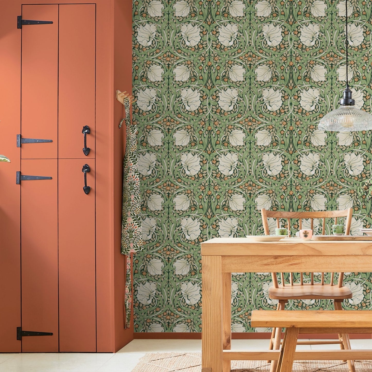 Pimpernel Wallpaper - Green - 124242 - William Morris AH