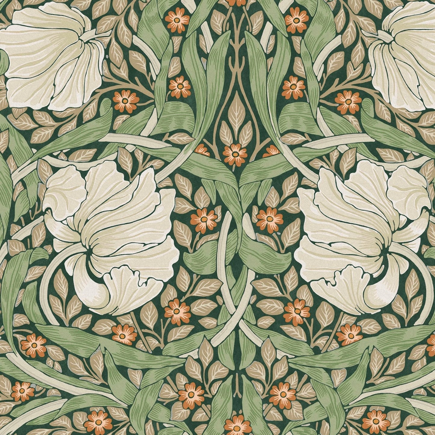 Pimpernel Wallpaper - Green - 124242 - William Morris AH