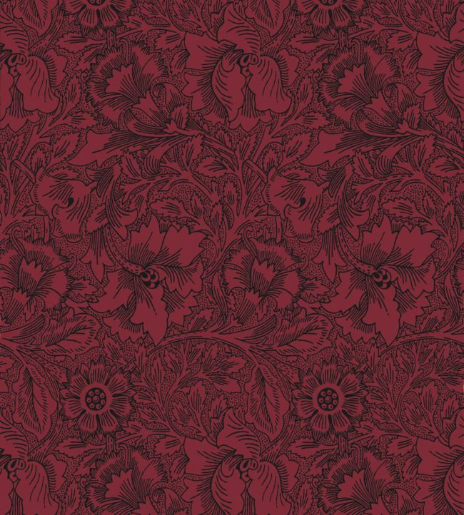 Poppy Wallpaper - Claret - 216956 - Morris & Co