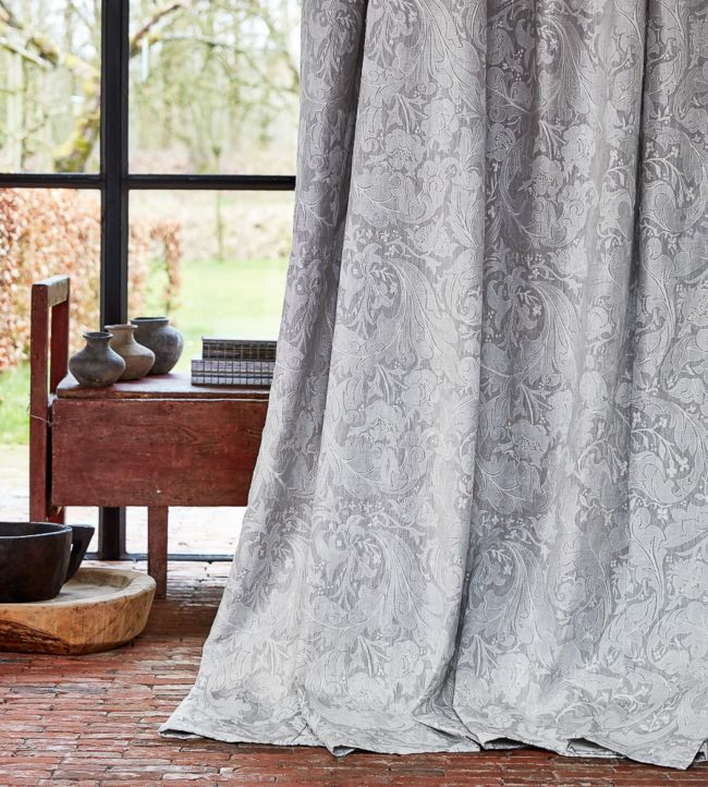 Pure Bachelors Button Embroidery Fabric - Pebble - 236616 - Morris & Co