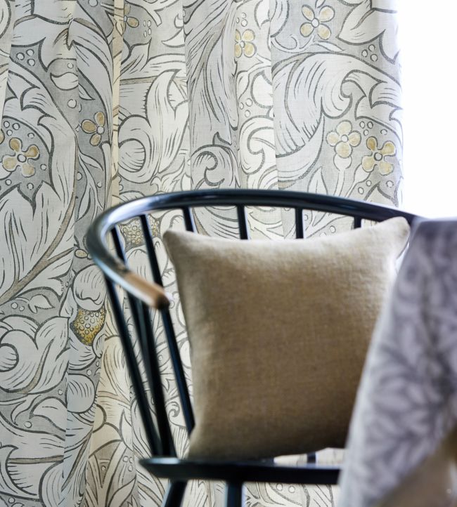 Pure Bachelors Button Print Fabric - Horned Poppy Grey - 226486 - Morris & Co