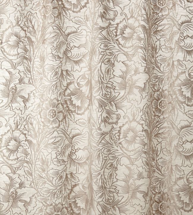 Pure Poppy Embroidery Fabric - Pebble - 236081 - Morris & Co