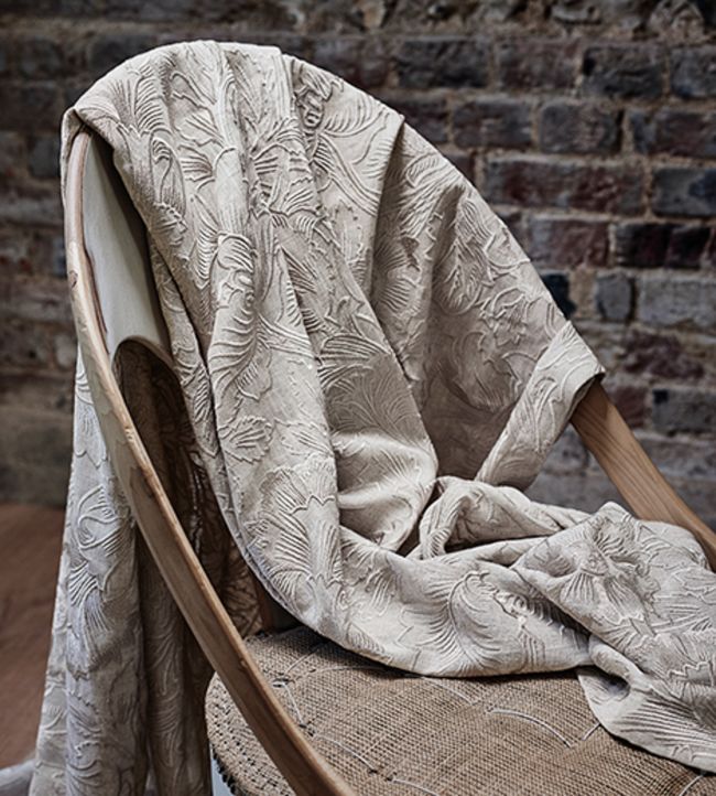 Pure Poppy Embroidery Fabric - Wild Mint - 236078 - Morris & Co