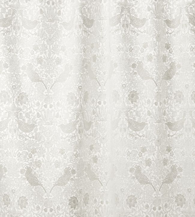 Pure Strawberry Thief Embroidery Fabric - Paper White - 236072 - Morris & Co