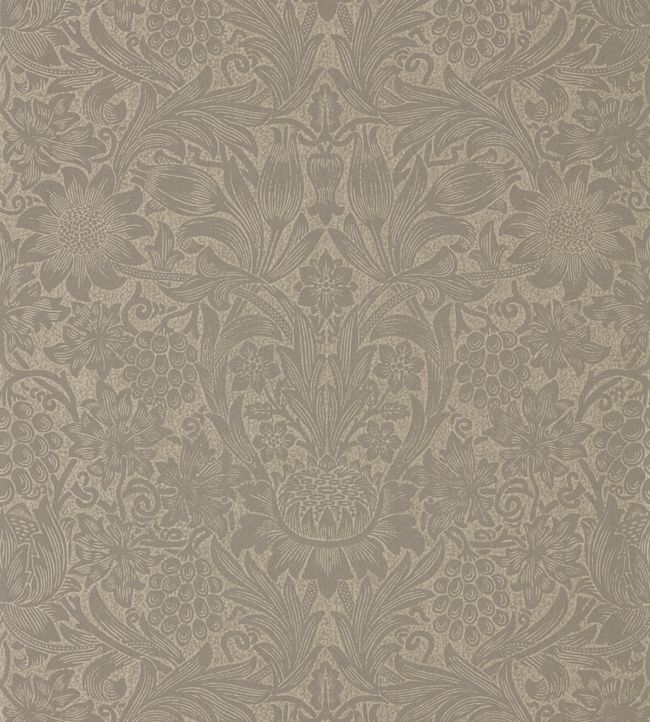 Pure Sunflower Wallpaper - Mole/Gold - 216045 - Morris & Co