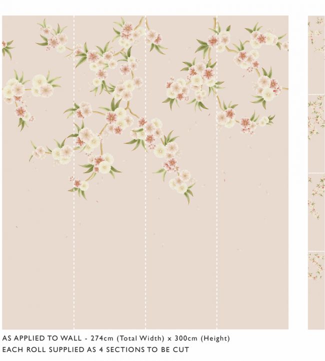 Rosa Wallpaper - Blush Pearl/Peony/Meadow - HDHW112887 - Harlequin
