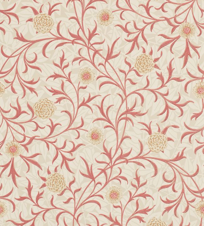 Scroll Wallpaper - Light Brick/Buff - 210364 - Morris & Co
