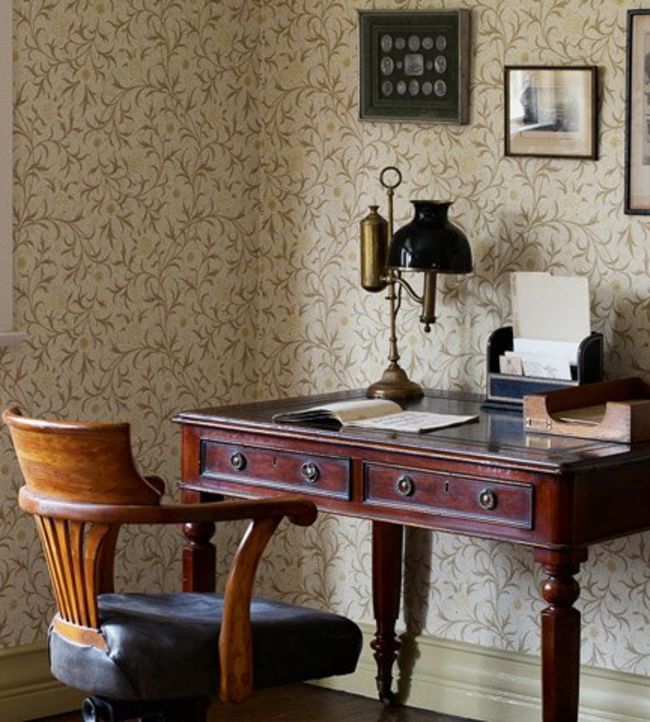 Scroll Wallpaper - Vellum/Biscuit - 210363 - Morris & Co