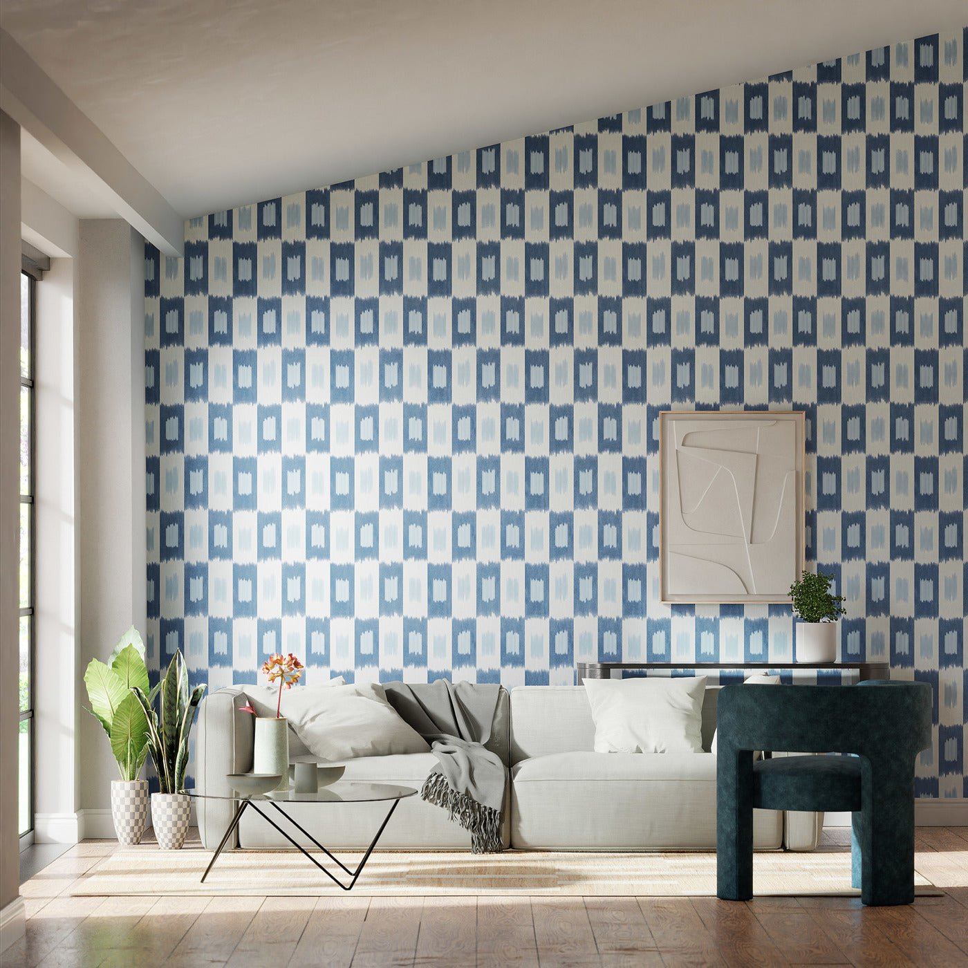 Shiruku Wallpaper - Wild Water/Azul/Exhale - HQN3112922 - Harlequin