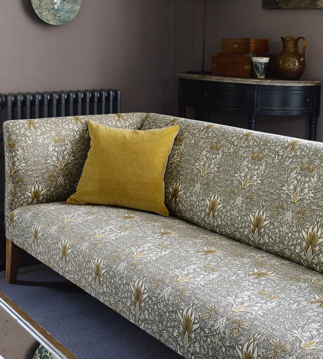 Snakeshead Fabric - Pewter/Gold - 224468 - Morris & Co