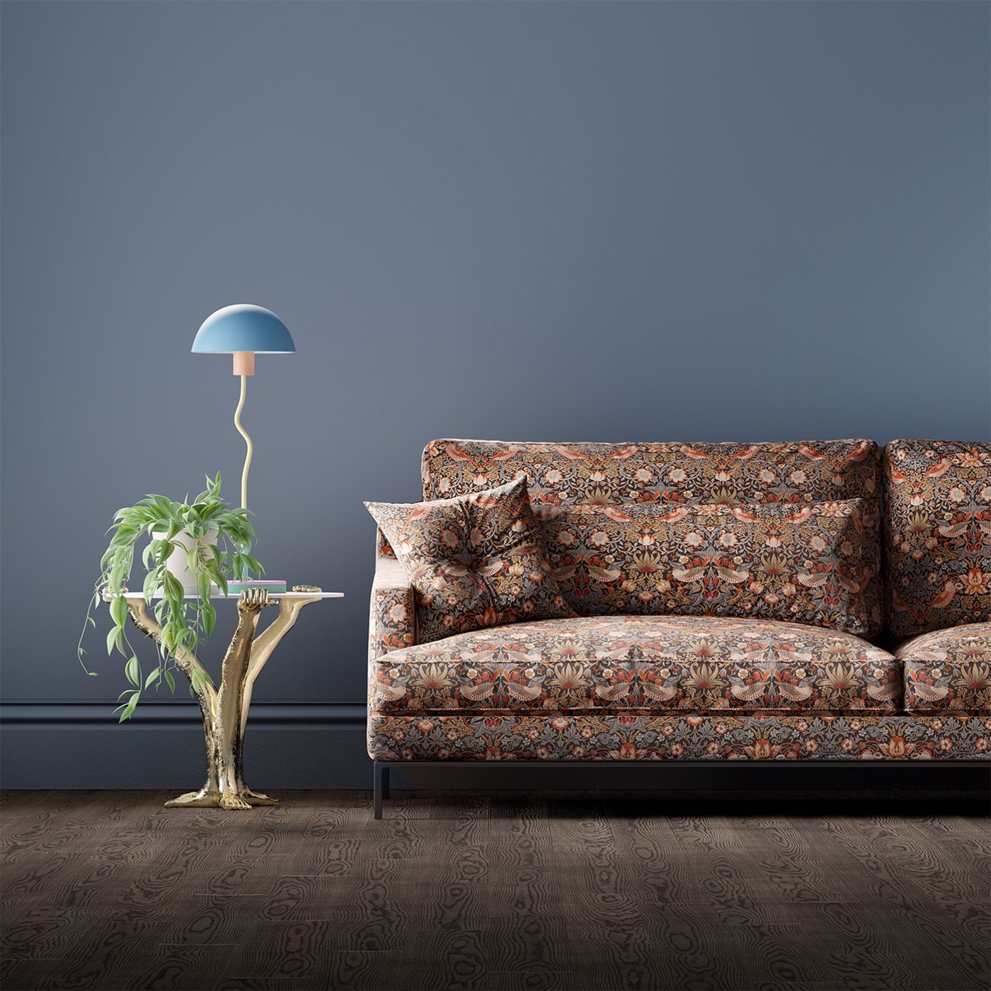 Strawberry Thief Fabric - Old Fashioned - 520016 - Morris & Co