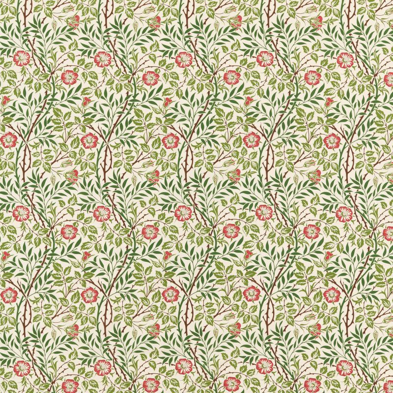Sweet Briar Fabric - Boughs/Rose - 227240 - Morris & Co