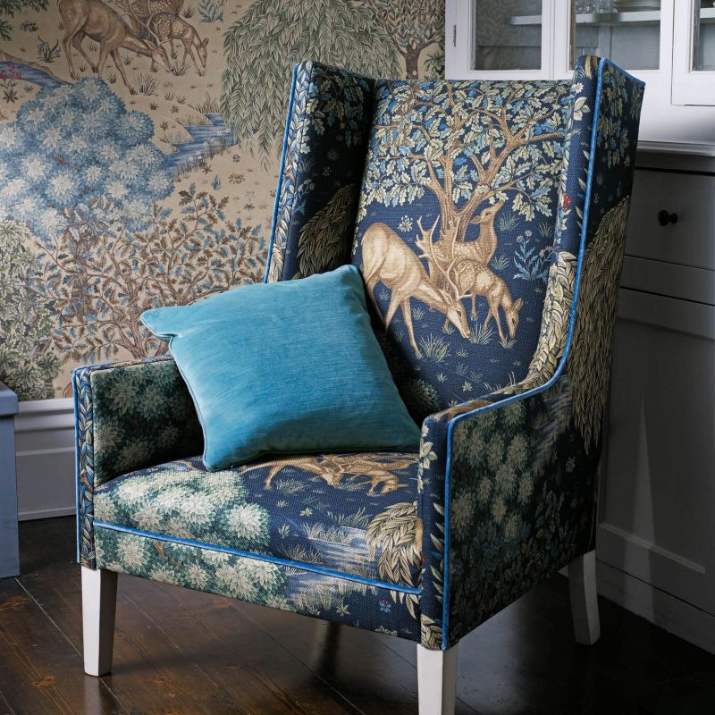 The Brook Fabric - Tapestry Blue - DCMF226709 - Morris & Co