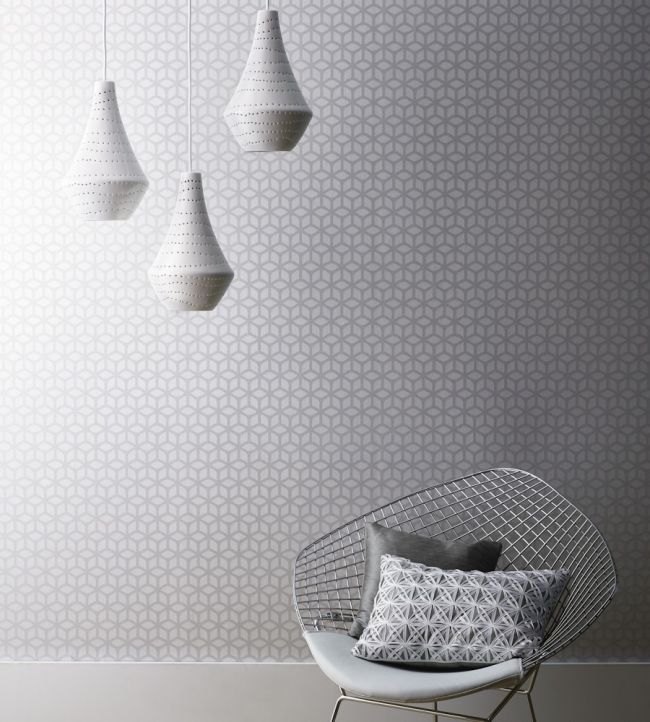 Trellis Wallpaper - Pearl - HMOT110377 - Harlequin