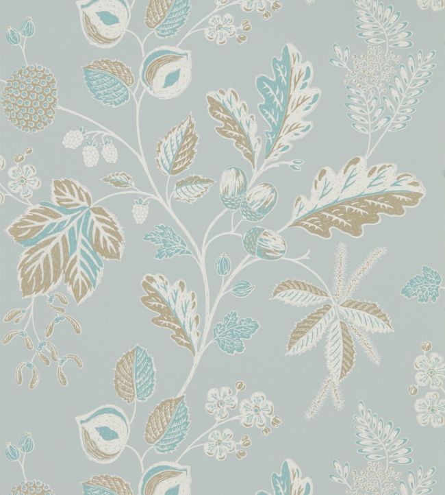 Warwick Wallpaper - Blue Grey - DYSI216617 - Sanderson