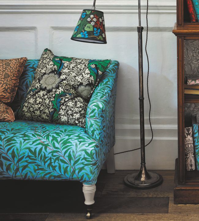 Willow Bough Fabric - Sky/Leaf Green - 226842 - Morris & Co